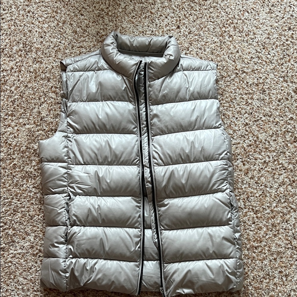 Mango Silver Puffer Jacket - image 1